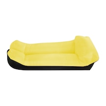 Renk Engelleyen Yastık Stili 210t Yırtılmaz Ekose Kumaş Şişme Kanepe Açık Hava Taşınabil Tulumu Plaj Şişme Şişme Yataklar 47242772 Sarı - Siyah