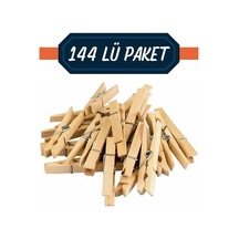 144 ADET Ahşap Mandal Seti