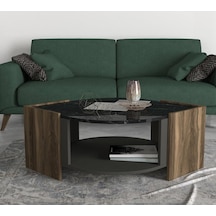 Dekorister Exclusive Marbel Orta Sehpa Ceviz-Mermer