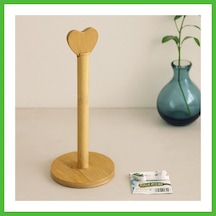 Vaveni Bambu Kağıt Havluluk Yuvarlak Taban 12 Cm Kalp Sap 28.5 Cm Arz ÇoK Renkli