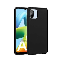 Matte Silicone Xiaomi Redmi A1 İçin Kılıf Siyah Redmi A1 İle Uyumlu Kılıf - Siyah