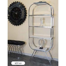 Mim Gümüş Eyfel 4 Raflı Elips Kitaplık Gümüş Mim Gümüş Eyfel 4 Raflı Elips Kitaplık Gümüş