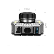 Kenpazar 800 Lümen Şarj Göstergeli Cob Led Usb'li Şarjlı Kafa Lambası Siyah