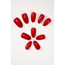 Pop Beauty Takma Tırnak Seti & Zararsız Yapıştırıcı Nar Çiçeği