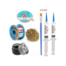 Mechanic Lehim Teli 0,3mm 40gr Havya Uc Temizleyici Rslasm Flux Ve Cp-3515 Lehim Emme Teli Seti1 St04