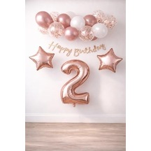 2 Yaş Rose Gold Konsept Doğum Günü Seti 256
