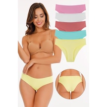 Sensu Kadın Bikini Lazer Kesim 5'li Külot Set - Kts2050 Çok Renkli