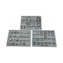 Bern Model Süet Kumaş Gri Renk 34/24cm 3 Lü Takımtakı Sergileme Standı