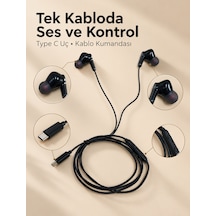 Type C Kablolu Kulak İçi Kulaklık Mikrofonlu Ve Kumandalı - Lisinya