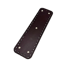 Çanta Aksesuar Suni Deri Koyu Kahve Renk 35x10 Cm Dikdörtgen Çanta Tabanı Gümüş Aparatlı Diğer