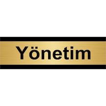 Yönetim 5x20cm Altın Renk Metal Yönlendirme Levhası