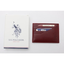 Plcuz 8435 U.S.Polo Assn.Hakiki Deri Kartlık-Bordo