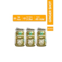 Avantajlı 16 Paket 3 Lü Organik Zencefilli İçecek Ginger Shot 60 Ml- 48 Adet