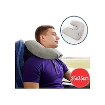 Şişme Seyahat Yastığı Gri Lacivert (554196934)