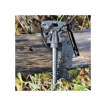 Bakgelal Magnezyum Ateş Başlatıcı Düdüklü Çakmak Taşı Kamp Survival Bushcraft Ateş Yakıcı - 0111000005 Gri