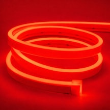 Neon Şerit Led 12v Volt Esnek Silikonlu Aydınlatma 1mt- Kırmızı Kırmızı