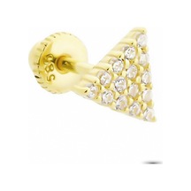 Glorria Altın Üçgen Helix Piercing (540178345) Sarı
