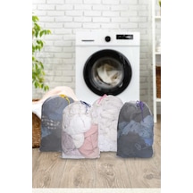 4 Adet Lux Renkli Iplikli Çamaşır Yıkama Filesi 40x60 Cm Tr Diğer