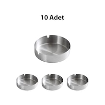 10 Adet Çelik 8 Cm Kafe Restaurant Lokanta Yuvarlak Kül Tablası Küllük