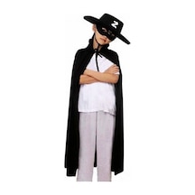 Çocuk Boy Zorro Pelerin + Şapka + Maske Kostüm Set Csm-3612-12ea4