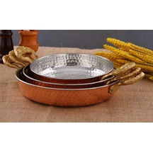 Emr Bakır Yumurta Sahanı - Bakır Sahan Tava 3 Lü Set