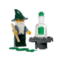 Lego Minifigür Wizard - Sand Blue With Dark Green Legs And Hat Cas483a