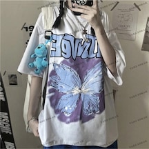 Adrift Y2k Unisex Harajuka Anime Retro Kawai Kuromi T-shirt Kod Rertr Startmore 6648 Beyaz