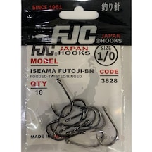 Fjc 3828 No:1/0 Isema Futoji Black Nikel Olta İğnesi 10 Adet