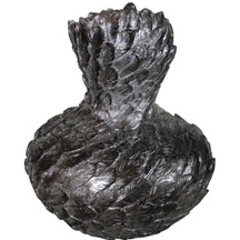 Tombul Tüy Vazo C 4056 Gümüş