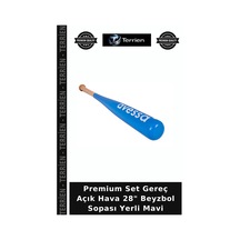 Premium Set Gereç Açık Hava 28" Beyzbol Sopası Yerli Mavi