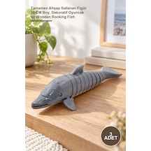 3 Adet Ahşap Salanan Balık Tamamen Ahşap Sallanan Figür 30 Cm Boy, Dekoratif Oyuncak Ve Wooden Rocking Fish