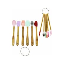 Mini Ahşap Saplı Silikon Mutfak Seti, 6 Parça 0