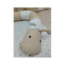 Montessori Uyku Seti, Çift Yönlü, 90x190 %100 Koton 8 Parça Nevresim 155 215 Cm, Lastikli Çarşaf Bej-krem