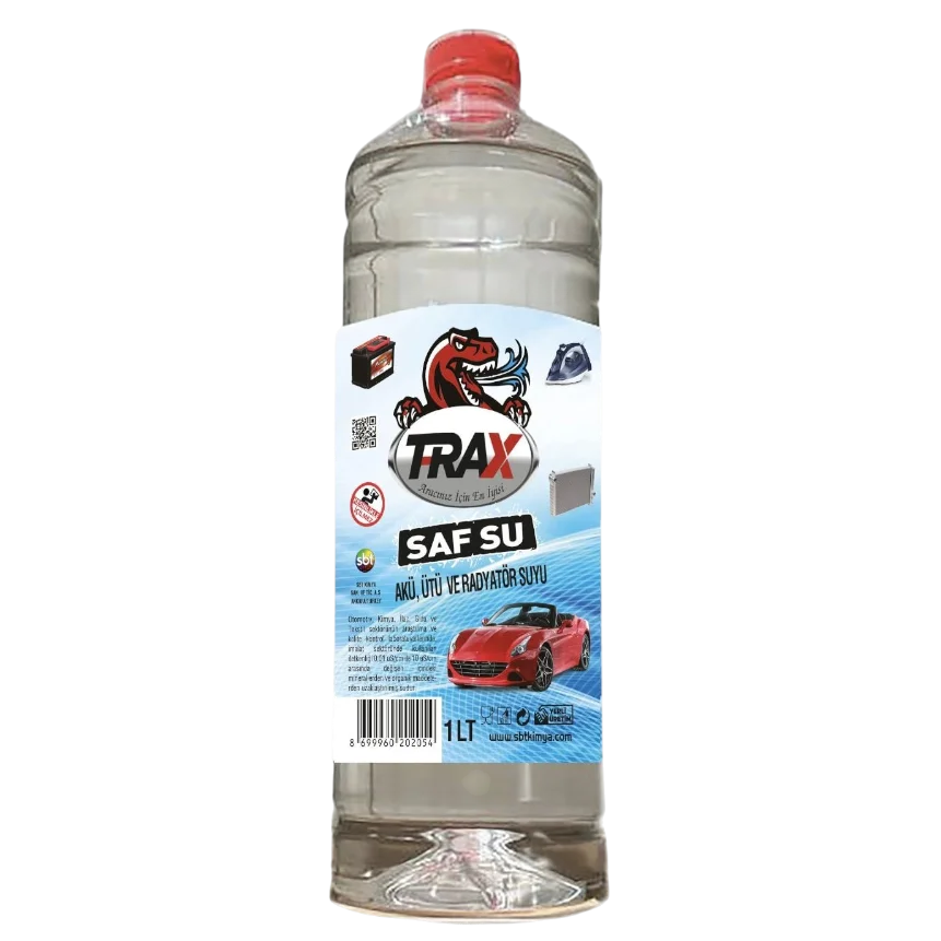 Trax Saf Su Deiyonize Ve Distile Su Akü Radyatör Ütü Robot Süpürge Suyu 1litre 1 Adet Trax Saf Su Deiyonize Ve Distile Su Akü Radyatör Ütü Robot Süpürge Suyu 1litre 1 Adet