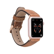 Apple Watch Uyumlu Deri Kordon 42-44-45mm G19 Taba Diğer