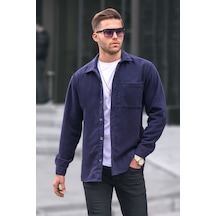 Madmext Lacivert Regular Fit Oduncu Gömlek 5580 Lacivert