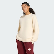 Adidas Kf2339 Knıtted Sweater Kadın Sweatshirt Bej