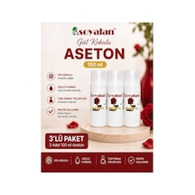 Gül Kokulu Aseton 100 Ml 3'lü Hızlı Ve Etkili Oje Temizleyici