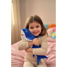 Müzikli Baby Shark Peluş Oyuncak 20 Cm - Şarkı Söyleyen Yumuşak Uyku Arkadaşı Lacivert