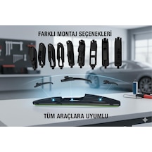 Space Premium 9 Aparatlı Hibrit Arka Silecek Kilitli Model 28 Cm Uyumlu