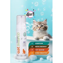 Vetorin 4 in1 Kedi Şampuanı Koku Önleyici Nemlendirici Doğal Tüy Bakımı Koku Giderici 200 ML