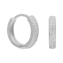 Zirkon Halka Küpe 718871 Silver