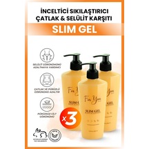 Slim Jel Selülit Çatlak Karşıtı, Bölgesel İncelmeye Yardımcı Sıcak Formül Isıtıcı Etkili Set 3adet