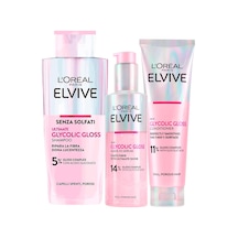 L Oréal Paris Elvive Glycolic Gloss Saç Bakım Seti: Şampuan 200 Ml, Saç Kremi 150 Ml Ve Durulanmayan Serum 150 Ml, 3 Ürün Belirtilmemiş