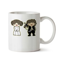 Star Wars Gelin Damat İki Tarafı Baskılı Kupa Bardak Çok Renkli