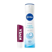 Kadın Sprey Deodorant Fresh Natural 150ml 48 Saat Koruma Ve Nemlendirici Böğürtlen Dudak Bakım Kremi