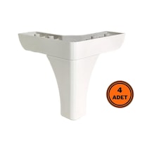 4 Adet Bella Ayak Mobilya Koltuk Çekyat Ayağı 14 Cm Aytaşı-krem