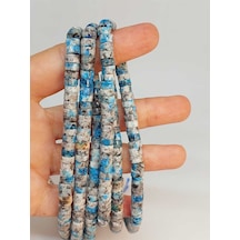 Bileklik Boy Dumortierit Taşı Şekilli 3x6mm Yarım Dizi 49336 18cm Uzunluğundadır Çok Renkli