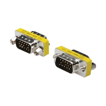 AK-610511-000-I Mini Gender Changer, DB15HD erkek, DB15HD erkek.