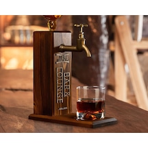 Bk Gift Kişiye Özel Kabartma İsimli Musluklu Doğal Ahşap İçki Standı, Home Bar, Viski Çeşmesi, İçecek Dispenseri, Ahşap İçecek Çeşmesi-24